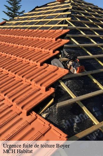 Urgence fuite de toiture  boyer-71700 MCH Habitat