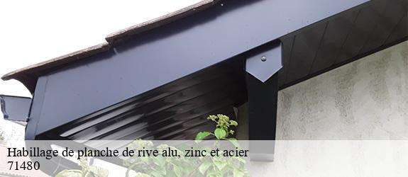Habillage de planche de rive alu, zinc et acier  le-miroir-71480 Catherin Couverture 71