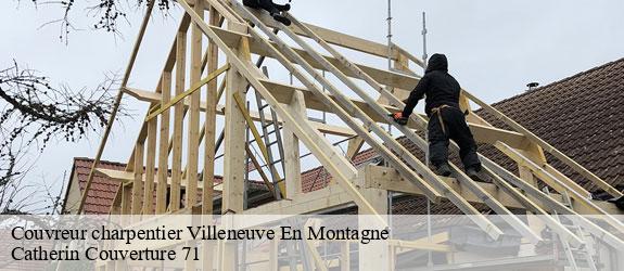 Couvreur charpentier villeneuve-en-montagne-71390 Catherin Couverture 71